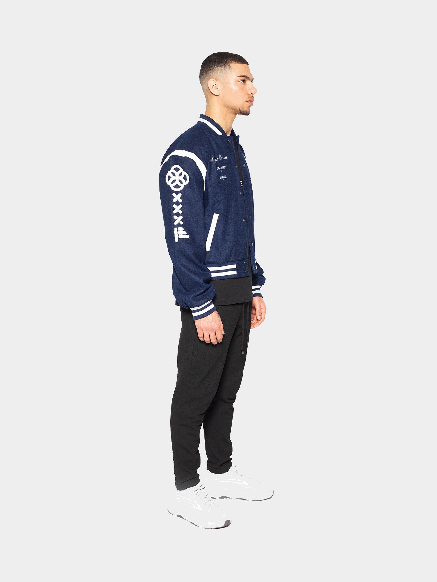 Solar Varsity Jacket Coastal Blue