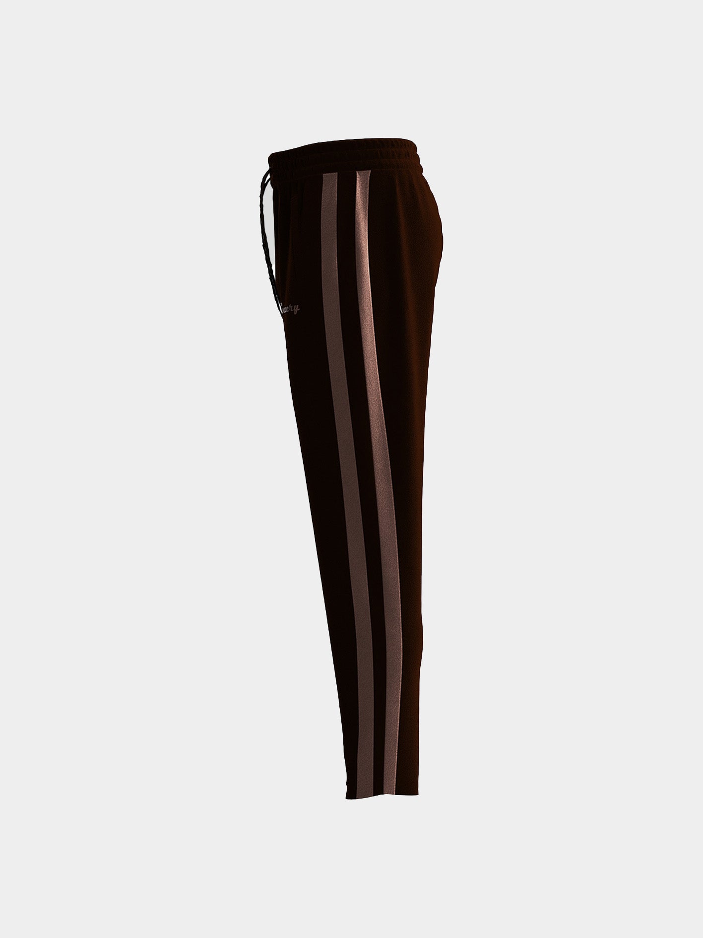 Meteor Choclate Brown Stripes Velvet Pants